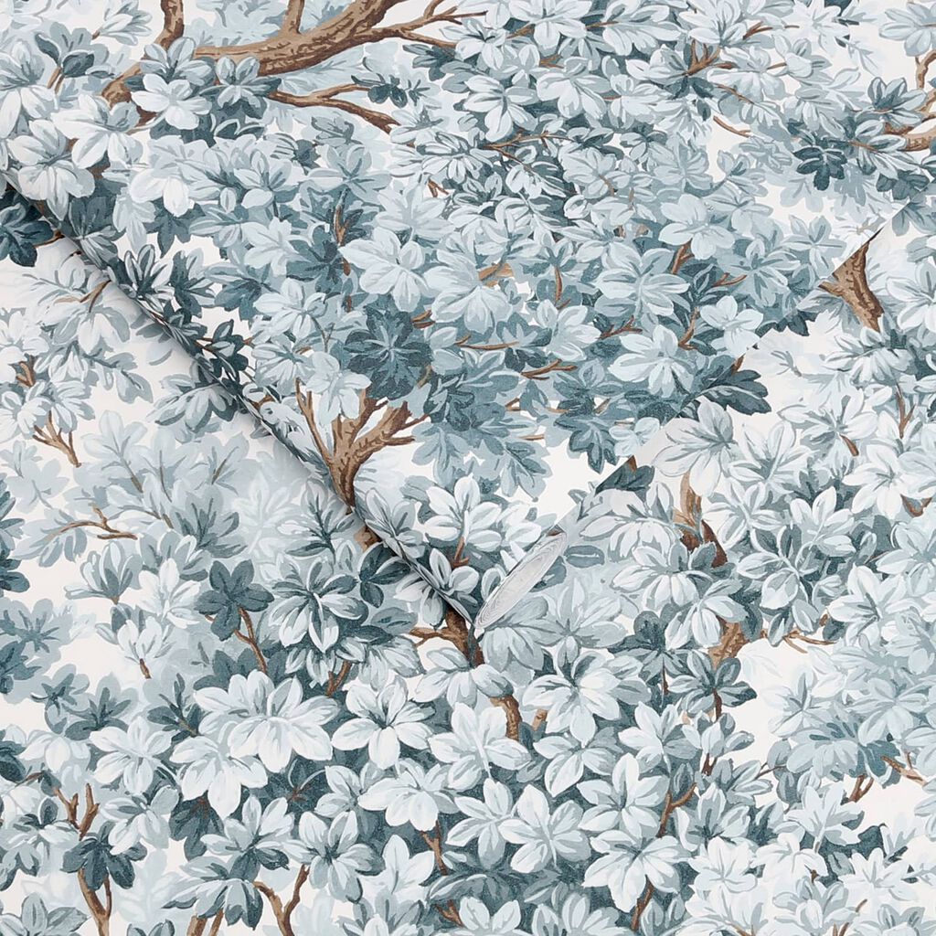 119664 - Coppice Wallpaper - Blue - Graham & Brown