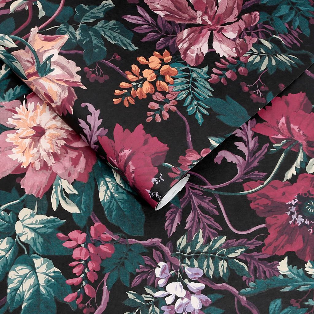 119675 - Florenzia Wallpaper - Nightshade - Graham & Brown