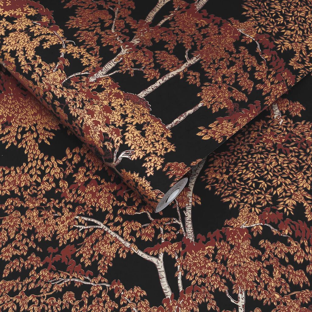 119677 - Idyll Tree Wallpaper - Alizarin - Graham & Brown