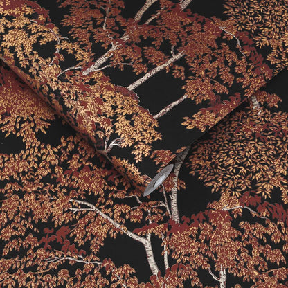 119677 - Idyll Tree Wallpaper - Alizarin - Graham & Brown