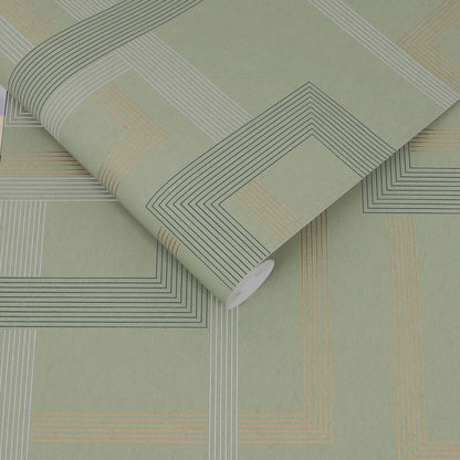 119685 - Entwine Wallpaper - Sage - Graham & Brown