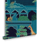 119686 - Animahal Wallpaper - Navy - Graham & Brown