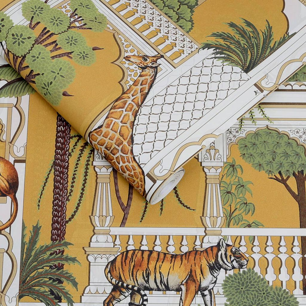 119688 - Animahal Wallpaper - Turmeric - Graham & Brown