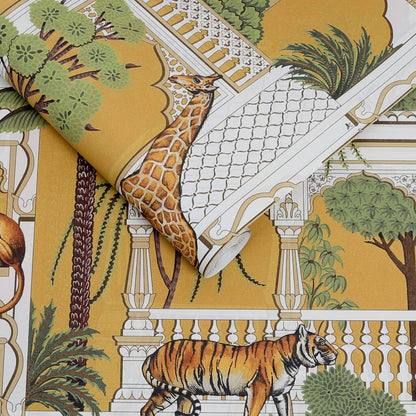 119688 - Animahal Wallpaper - Turmeric - Graham & Brown