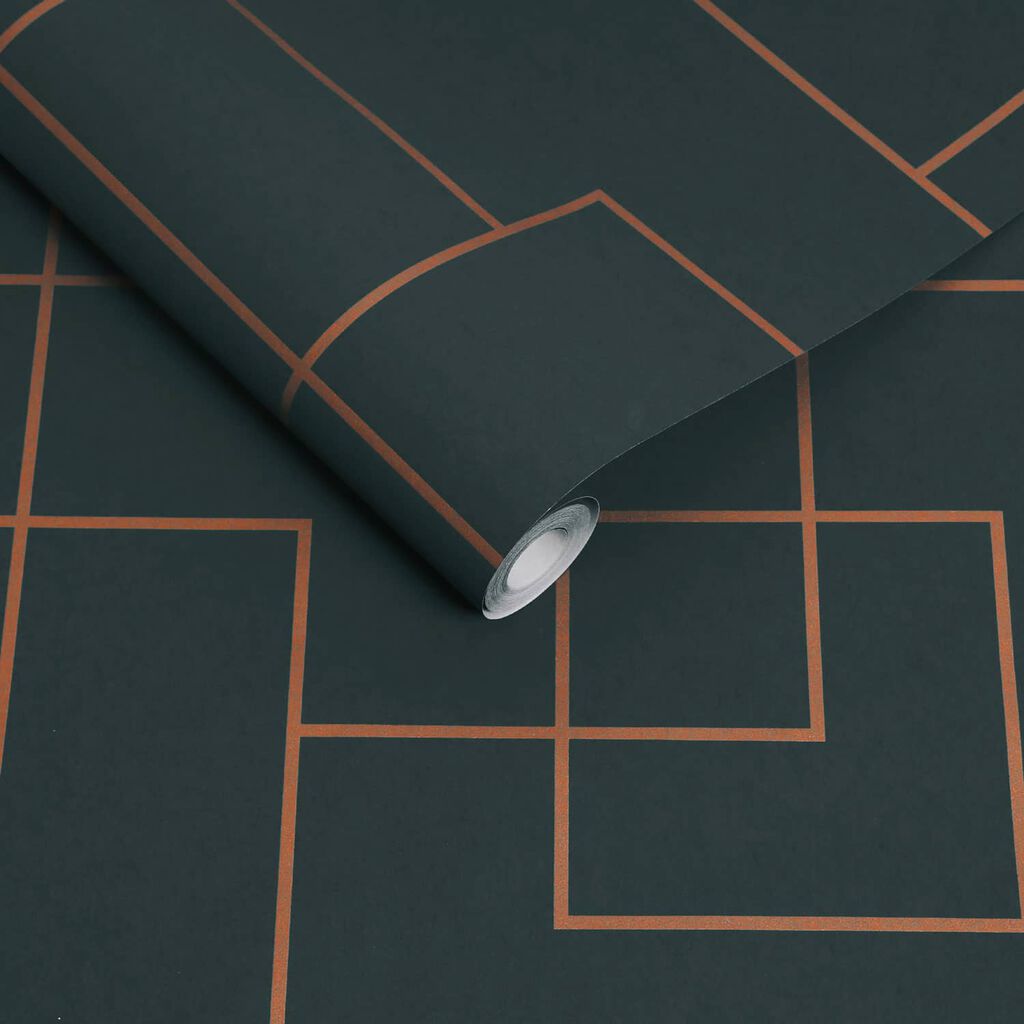 119690 - Primo Wallpaper - Teal - Graham & Brown