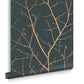 119798 - Boreas Wallpaper - Teal & Copper - Graham & Brown
