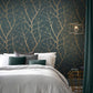 119798 - Boreas Wallpaper - Teal & Copper - Graham & Brown