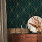 119801 - Harmony Wallpaper - Emerald - Graham & Brown