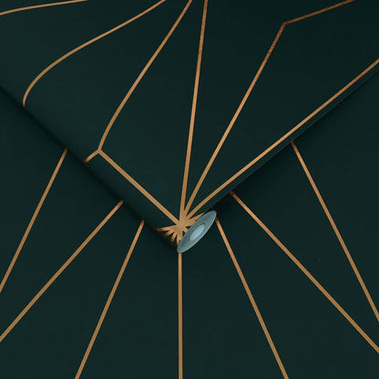 119801 - Harmony Wallpaper - Emerald - Graham & Brown