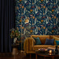 119884 - Glasshouse Wallpaper - Navy - Graham & Brown