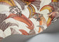 Hoopoe Leaves Wallpaper - Crimson, Canary Yellow, Fuchsia on Stone - 119/1004