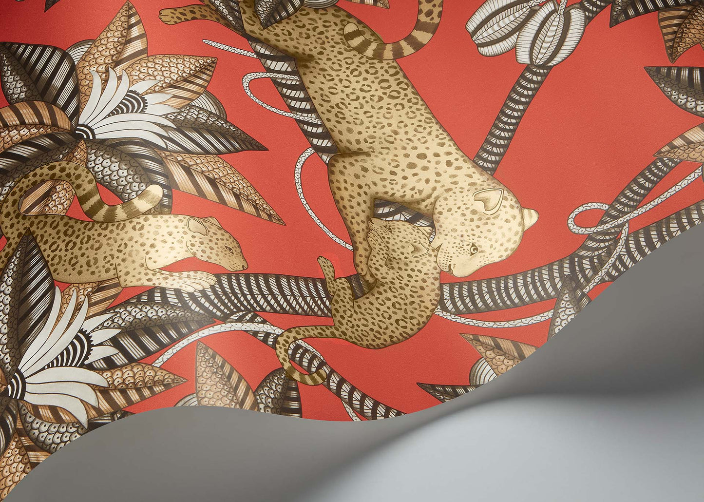 Satara Wallpaper - Soot & Metallic Gold on Rouge - 119/3014