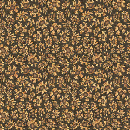 Savanna Shell Wallpaper - Ochre, Soot & Orange - 119/4019