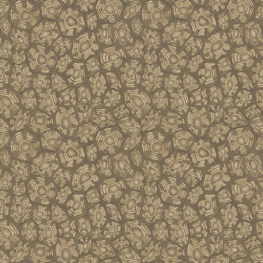 Savanna Shell Wallpaper - Metallic Gilver, Cedar & Metallic Gold - 119/4020