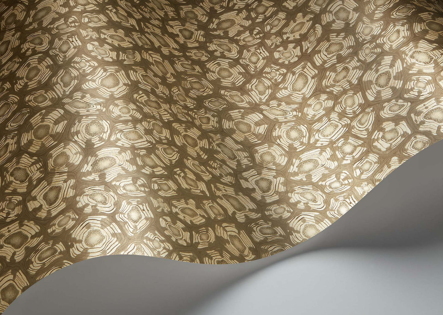 Savanna Shell Wallpaper - Metallic Gilver, Cedar & Metallic Gold - 119/4020