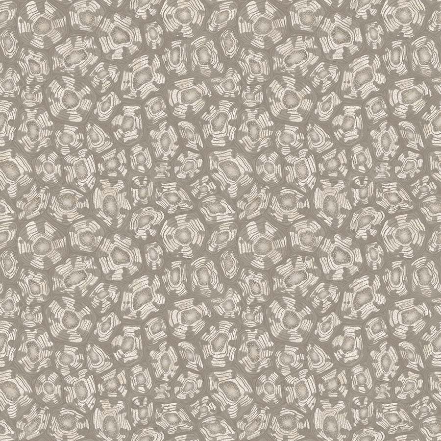 Savanna Shell Wallpaper - Shell Mica, Taupe & Metallic Gilver - 119/4022