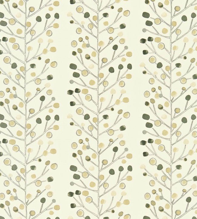 Berry Tree Fabric - Cream / Storm / Hessian