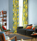 Lunaria Room Fabric - Chalk / Denim / Lime