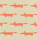 Mr Fox Fabric - Neutral / Paprika