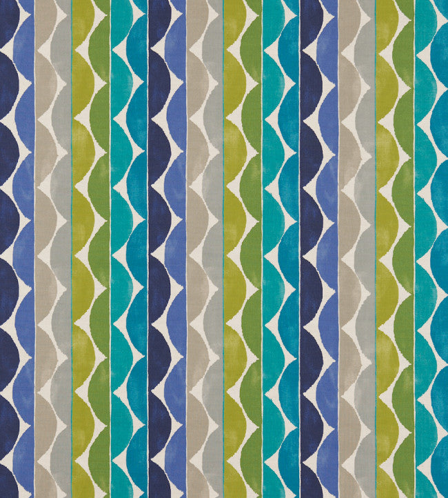Yoki Fabric - Sapphire / Azure / Lime