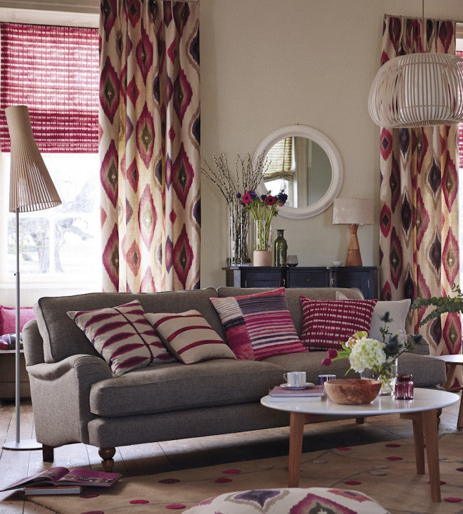 Kali Room Fabric - Ink / Almond