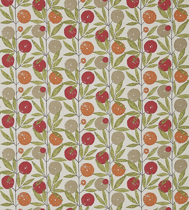 Blomma Fabric - Tangerine / Chilli / Citrus