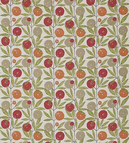 Blomma Fabric - Tangerine / Chilli / Citrus