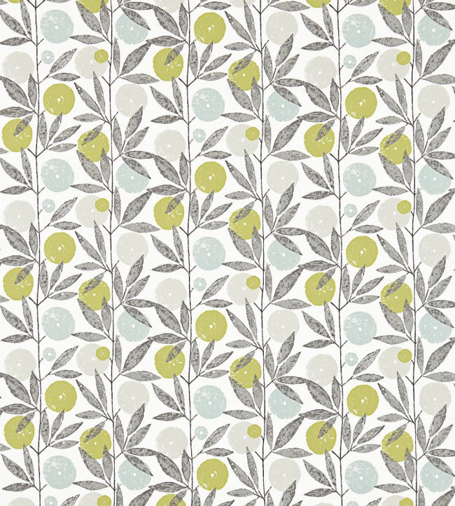 Blomma Fabric - Kiwi / Pumice / Marine
