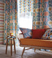 Taimi Room Fabric - Sulphur / Tangerine / Kingfishe