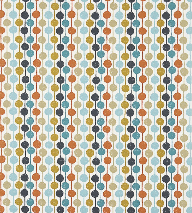 Taimi Fabric - Sulphur / Tangerine / Kingfisher