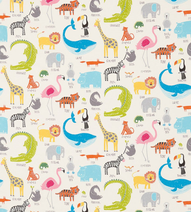 Animal Magic Fabric - Tutti Frutti / Chalk