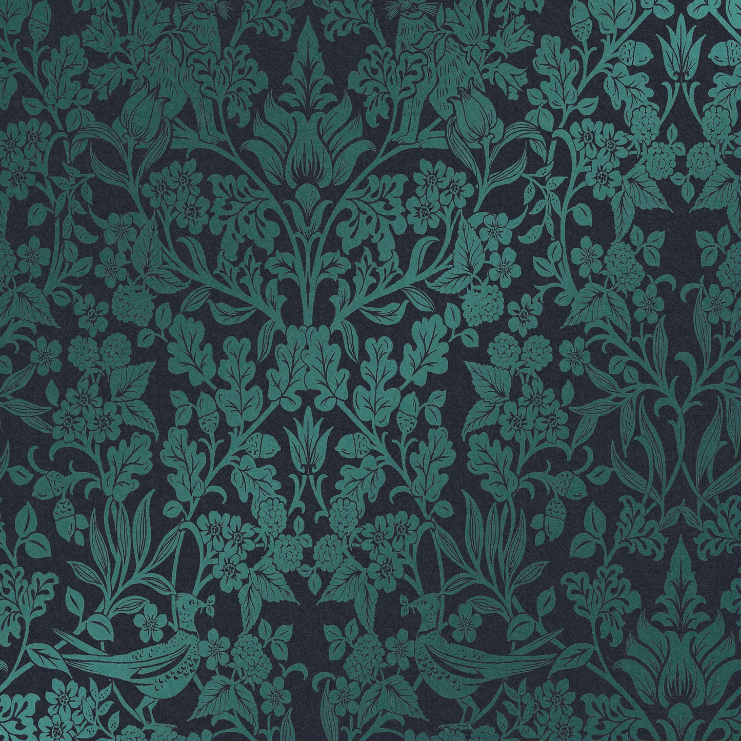 120624 - Hartley Damask Wallpaper - Teal - Graham & Brown