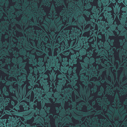 120624 - Hartley Damask Wallpaper - Teal - Graham & Brown