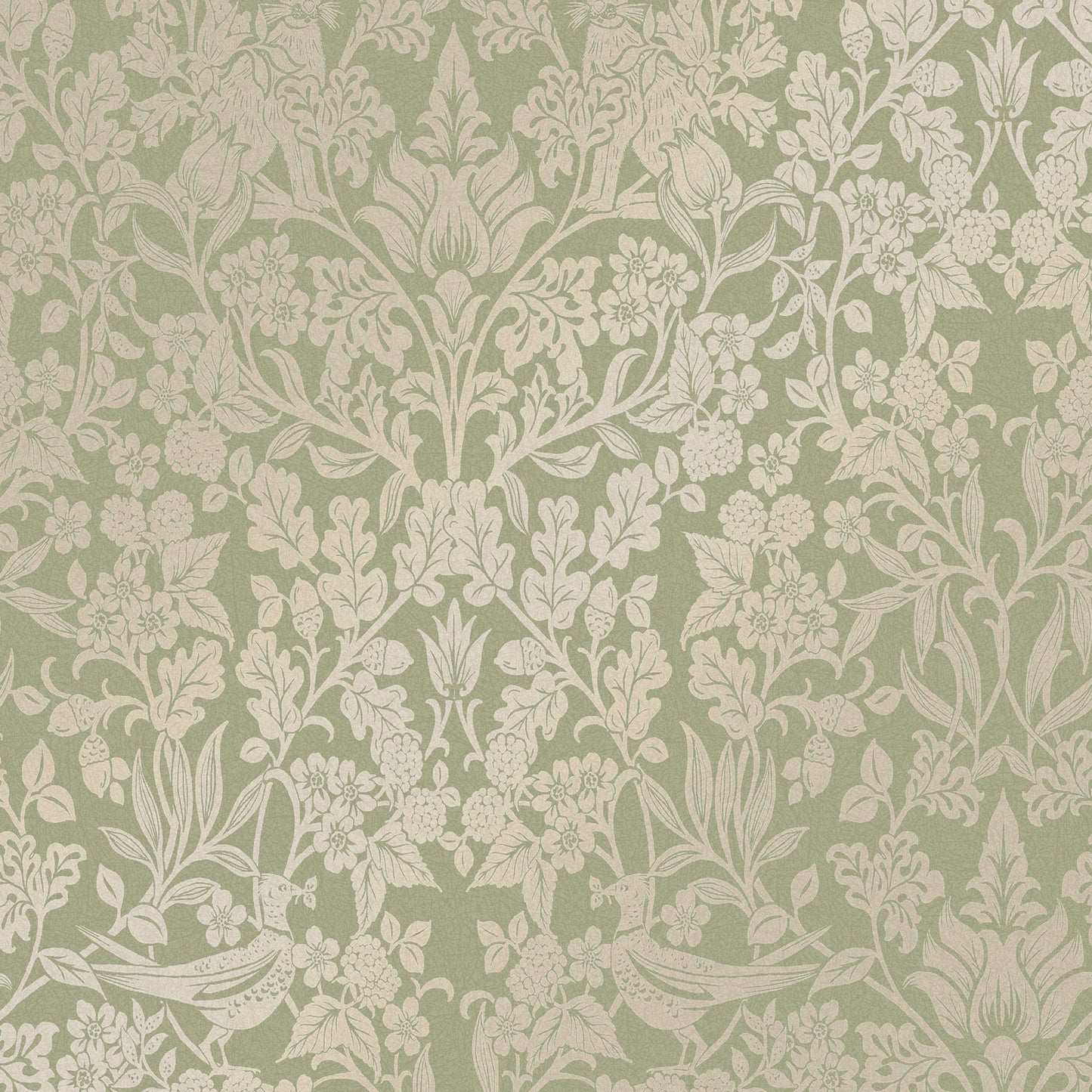 120625 - Hartley Damask Wallpaper - Sage - Graham & Brown
