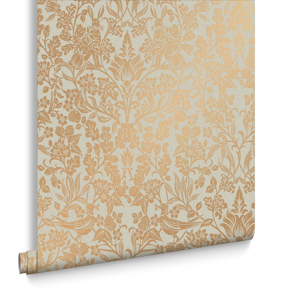 120626 - Hartley Damask Wallpaper - Neutral - Graham & Brown