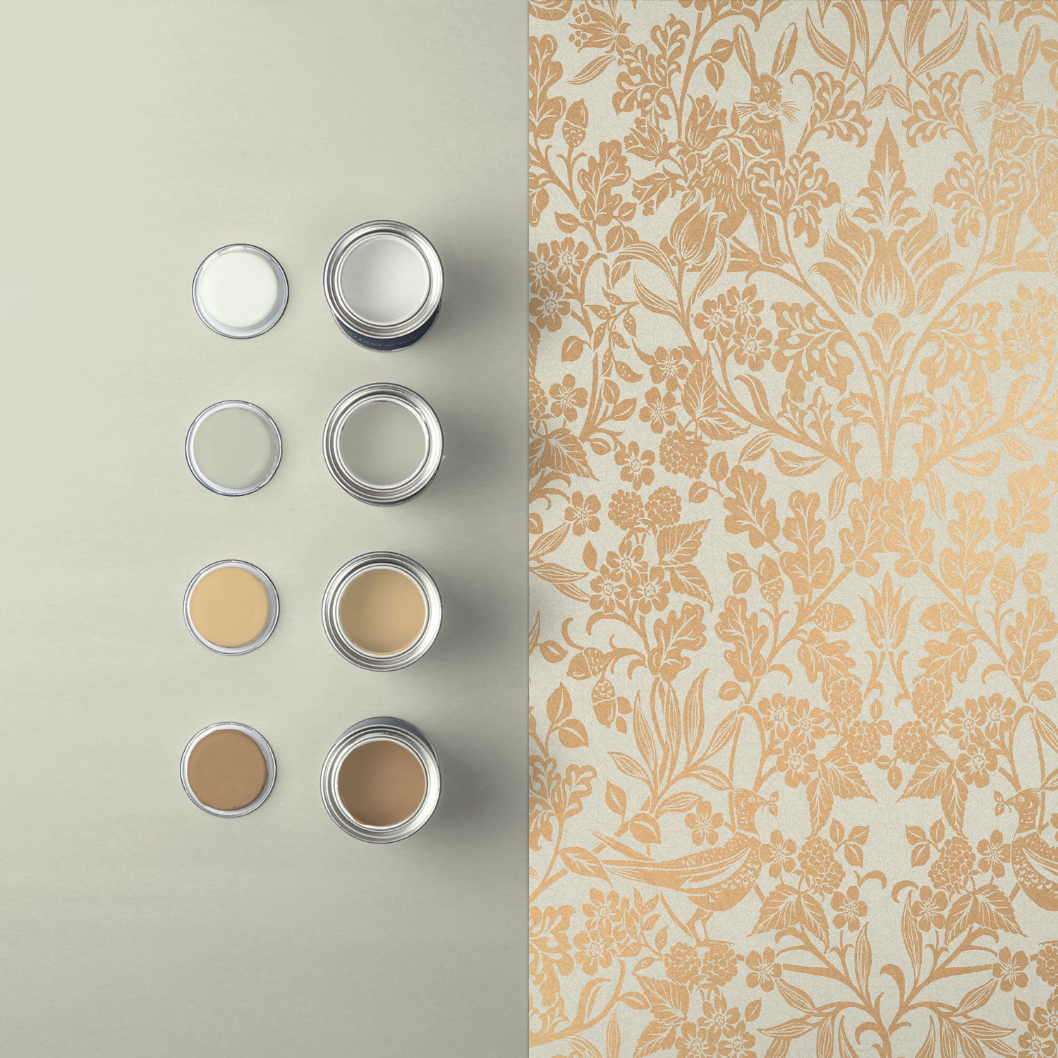 120626 - Hartley Damask Wallpaper - Neutral - Graham & Brown