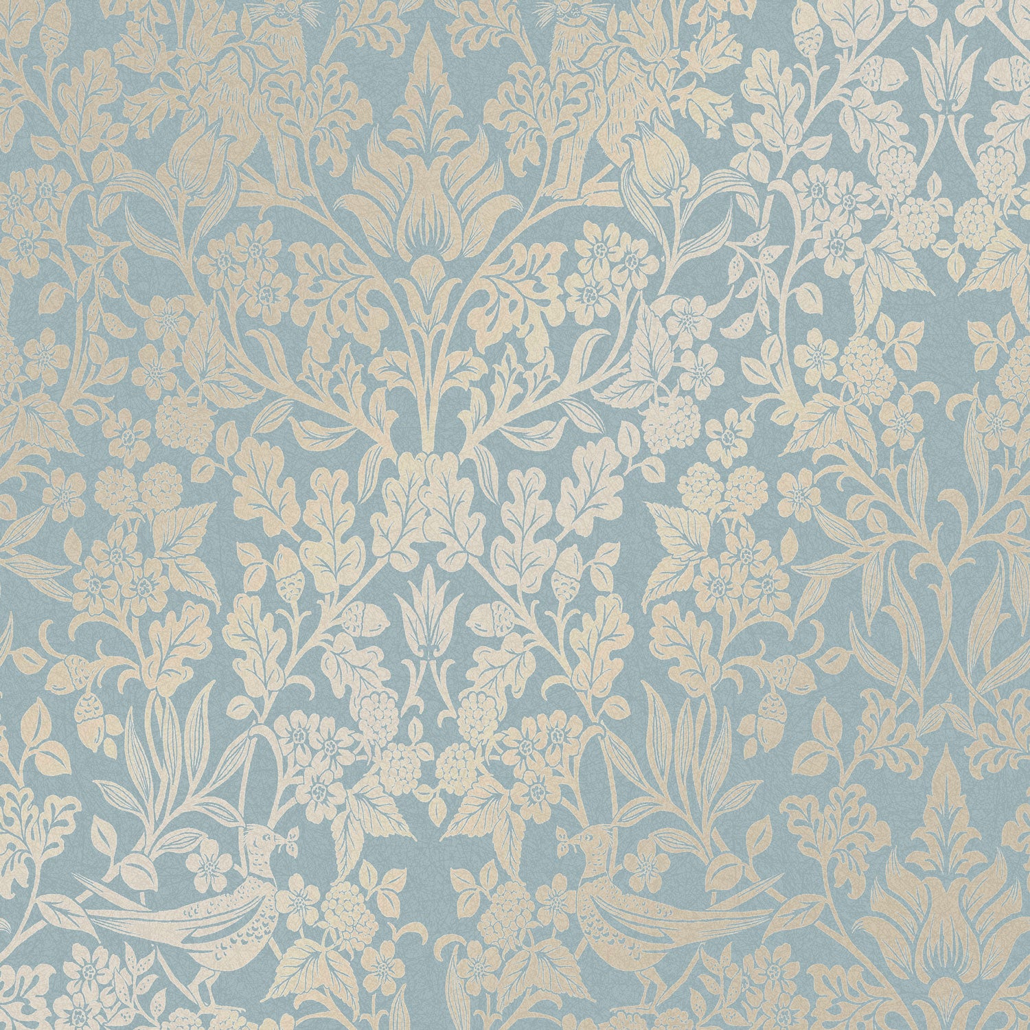 120627 - Hartley Damask Wallpaper - Light Blue - Graham & Brown