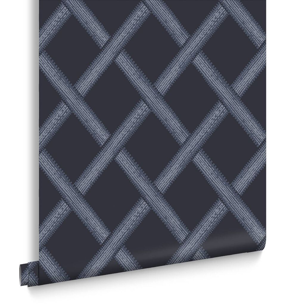 120632 - Greenskeeper Geo Wallpaper - Navy - Graham & Brown