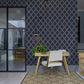 120632 - Greenskeeper Geo Wallpaper - Navy - Graham & Brown