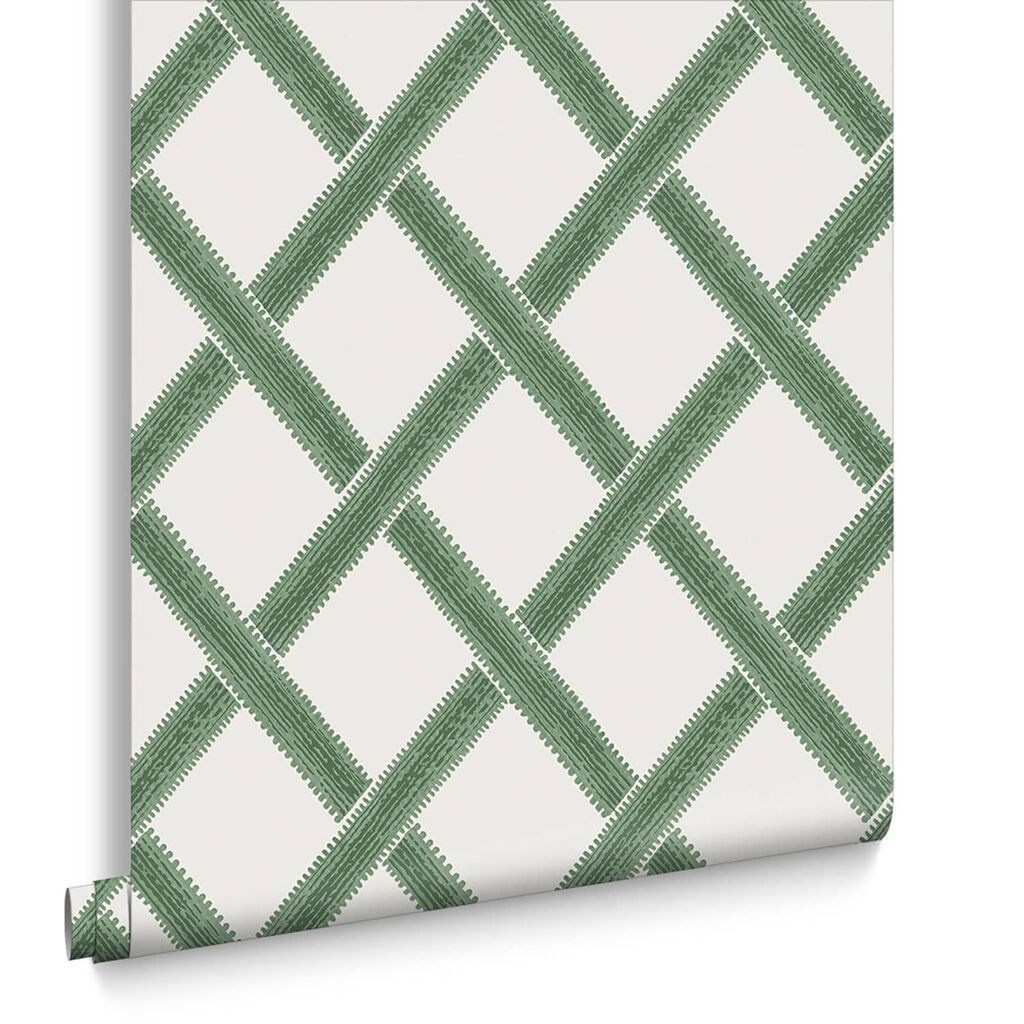 120634 - Greenskeeper Geo Wallpaper - Green - Graham & Brown