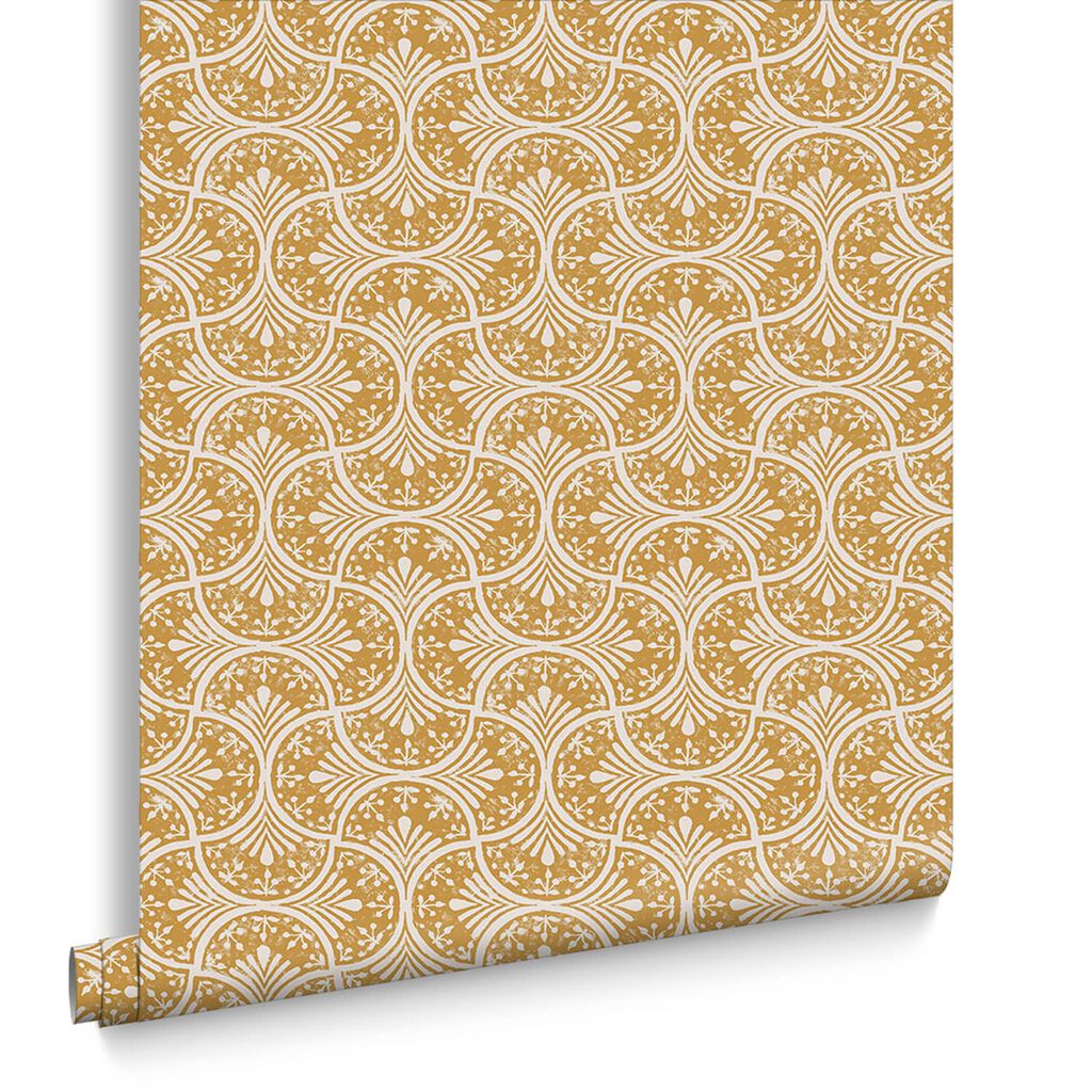 120638 - Hopwood Cottage Wallpaper - Ochre - Graham & Brown