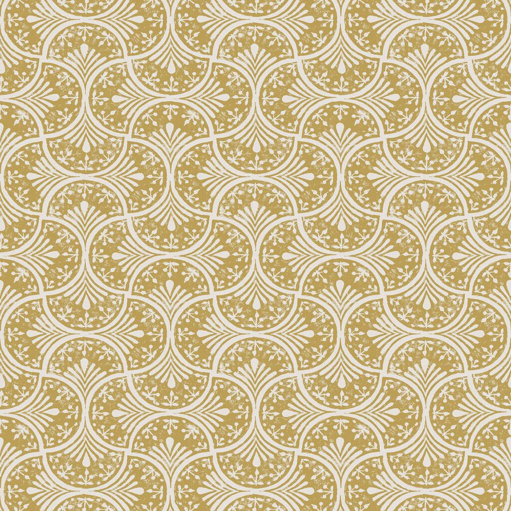 120638 - Hopwood Cottage Wallpaper - Ochre - Graham & Brown
