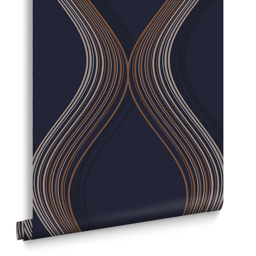 120644 - Euphoria Wallpaper - Navy - Graham & Brown