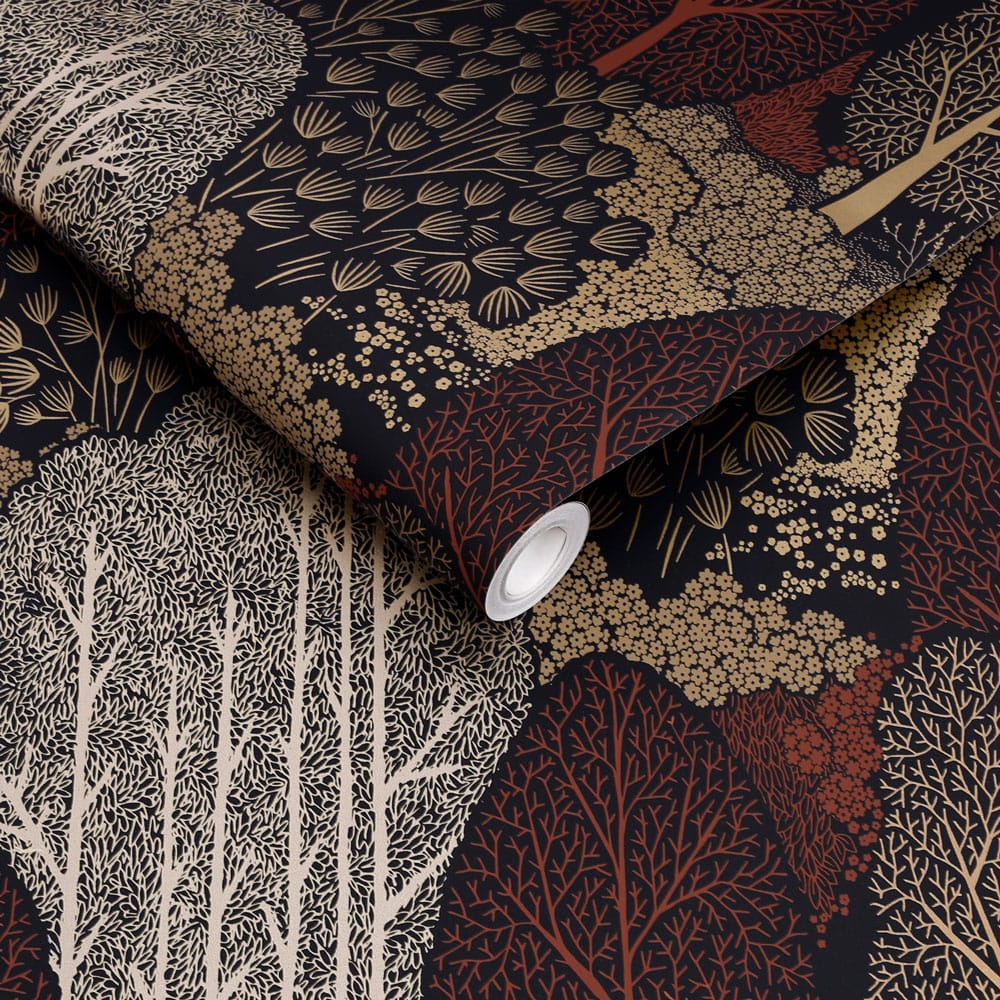 120646 - Scandiscape Wallpaper - Alizarin - Graham & Brown