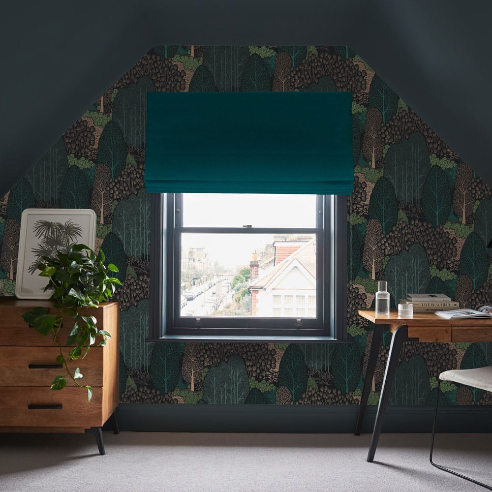 120647 - Scandiscape Wallpaper - Navy - Graham & Brown