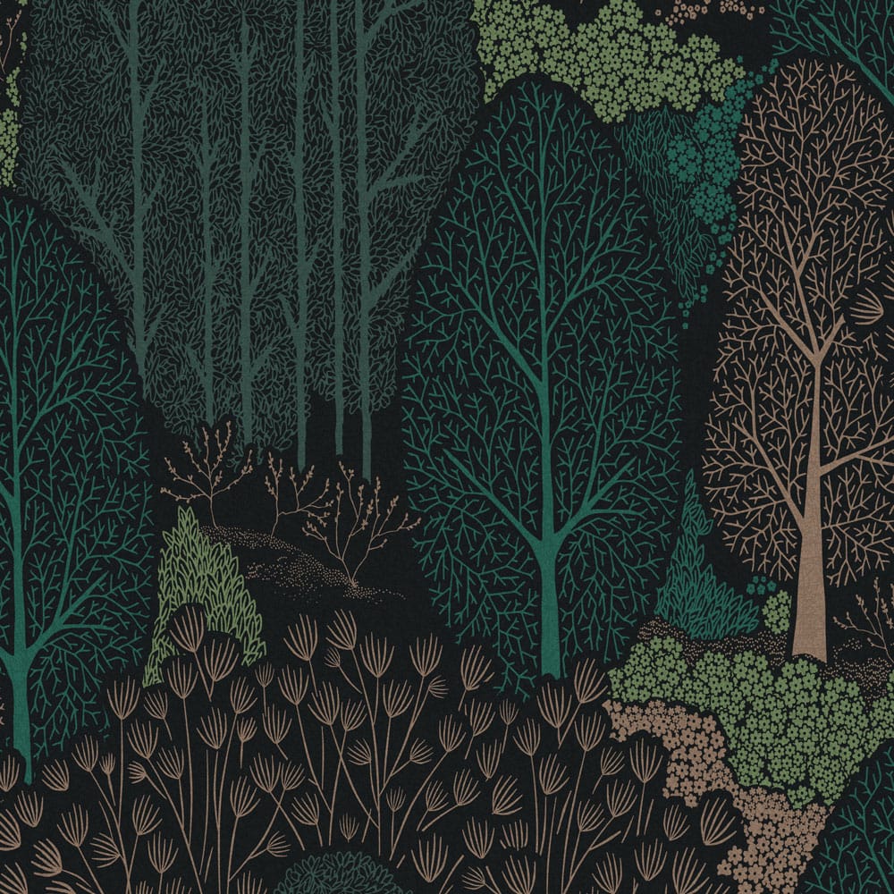 120647 - Scandiscape Wallpaper - Navy - Graham & Brown