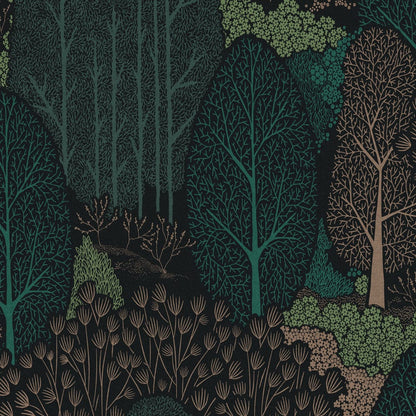 120647 - Scandiscape Wallpaper - Navy - Graham & Brown