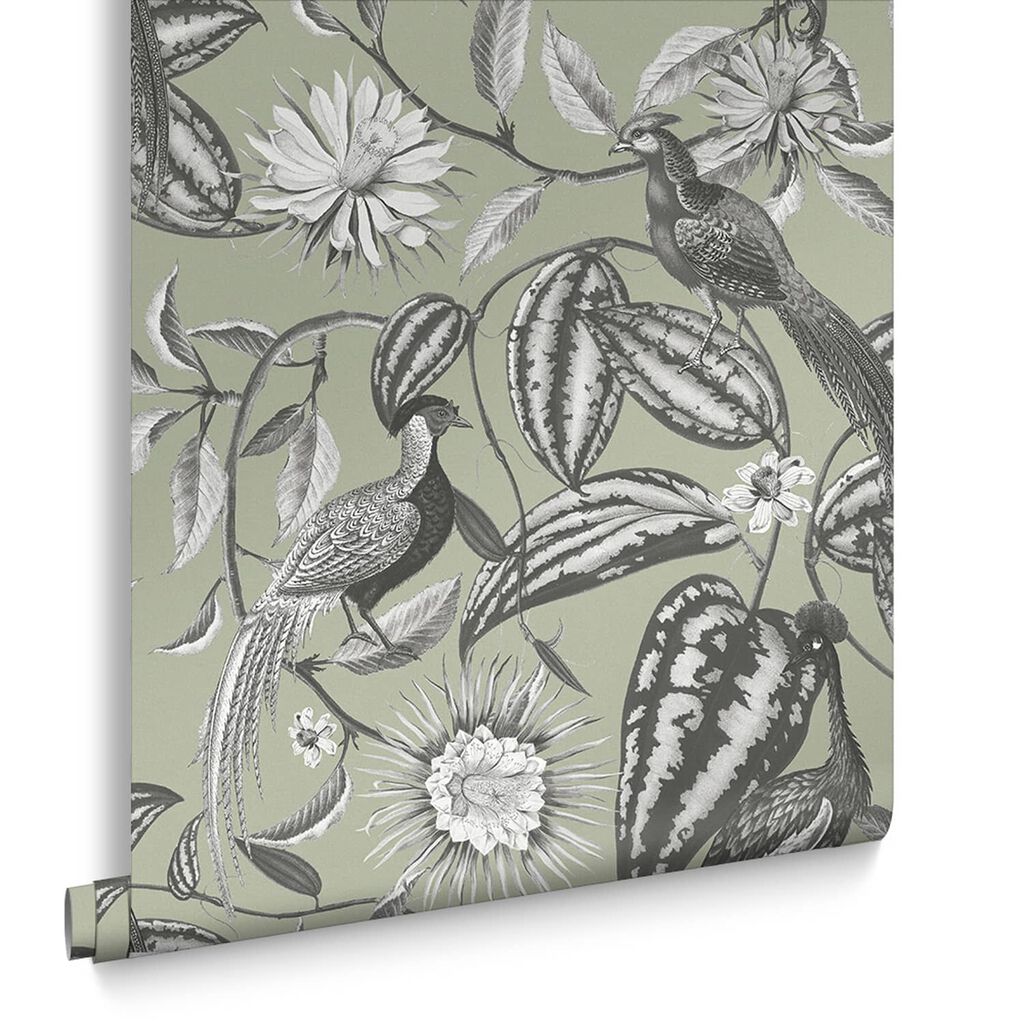 120651 - Amhersts Garden Wallpaper - Sage - Graham & Brown