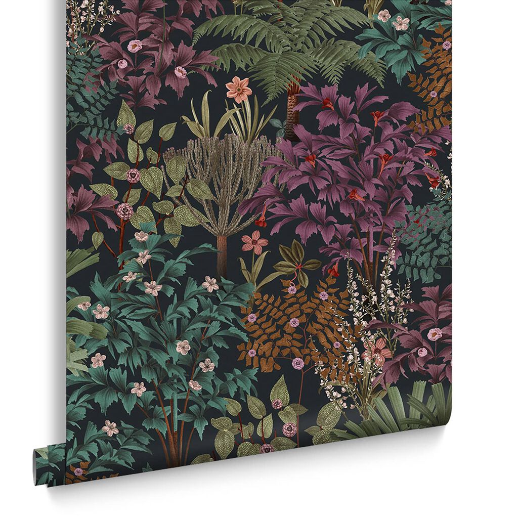 120657 - Jardin Botanico Wallpaper - Black - Graham & Brown