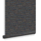 120659 - Empress Grasscloth Wallpaper - Navy - Graham & Brown